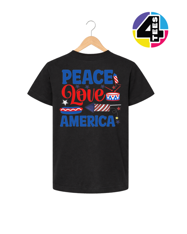 Peace Love America Youth Tee