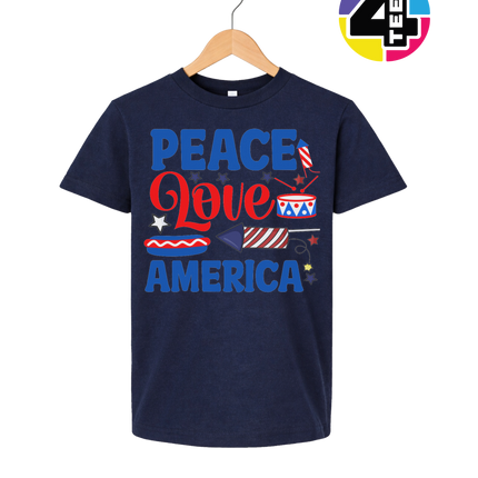 Peace Love America Youth Tee