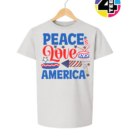 Peace Love America Youth Tee