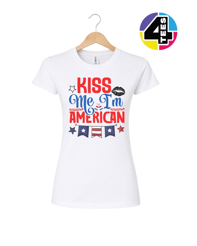 Kiss Me I’m American Women's Tee