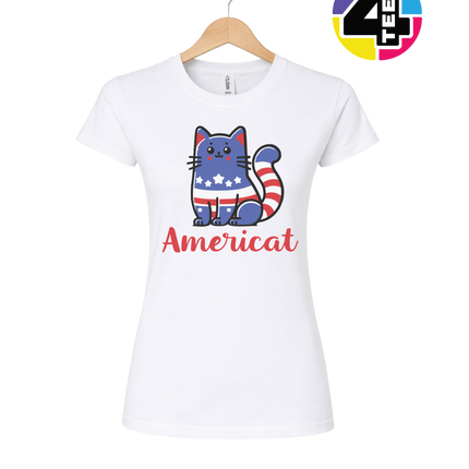 Americat Patriotic Kitty Women's Tee