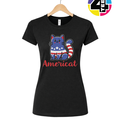 Americat Patriotic Kitty Women's Tee