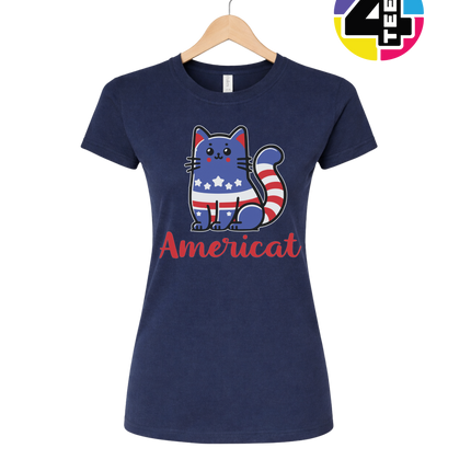 Americat Patriotic Kitty Women's Tee