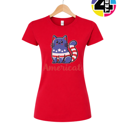 Americat Patriotic Kitty Women's Tee