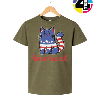 Americat Patriotic Kitty Youth Tee