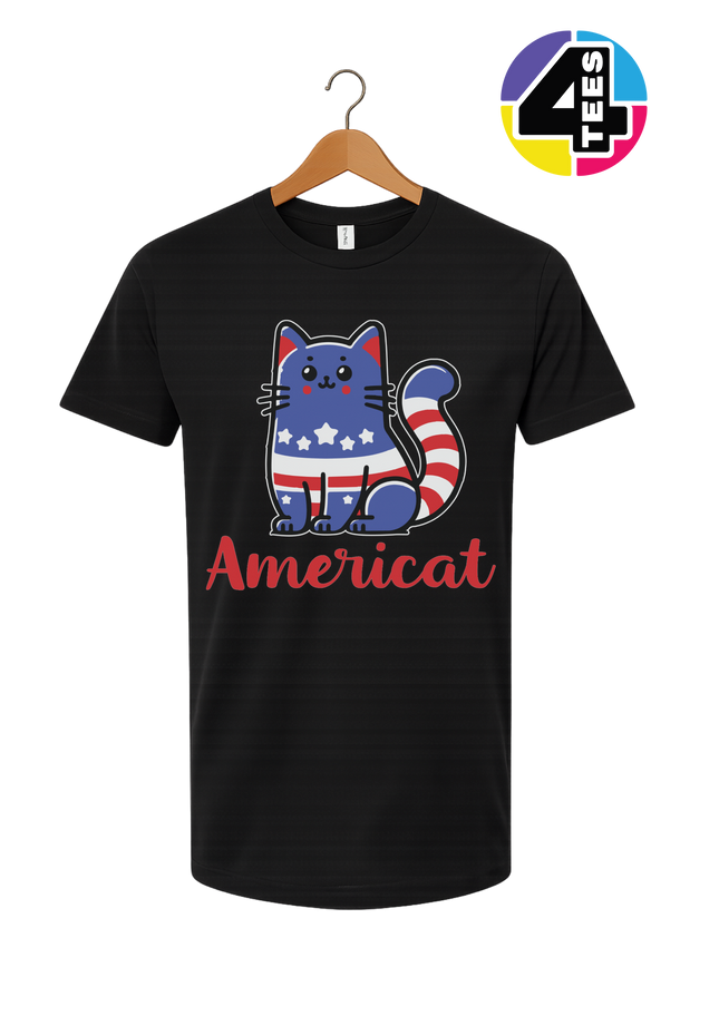 Americat Patriotic Kitty Tee