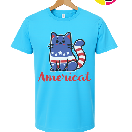 Americat Patriotic Kitty Tee
