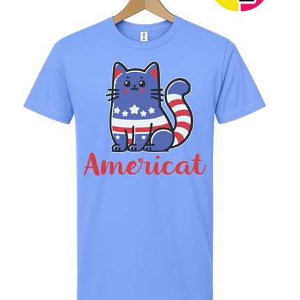 Americat Patriotic Kitty Tee