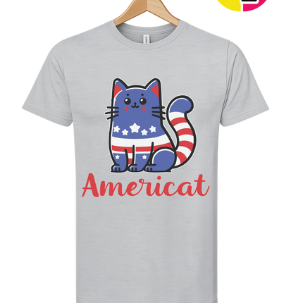 Americat Patriotic Kitty Tee