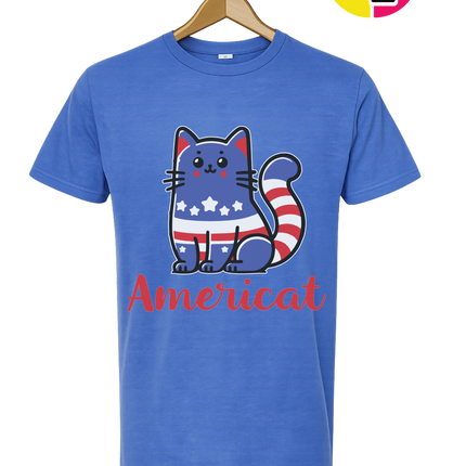 Americat Patriotic Kitty Tee