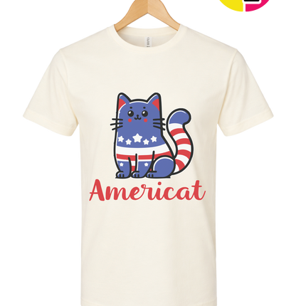 Americat Patriotic Kitty Tee