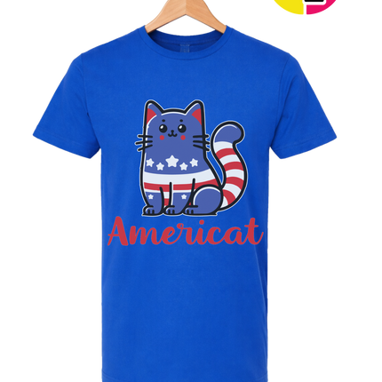 Americat Patriotic Kitty Tee