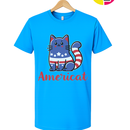 Americat Patriotic Kitty Tee