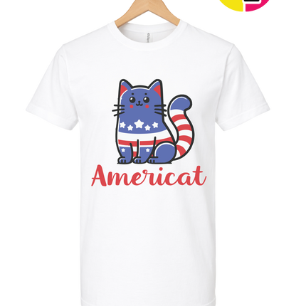 Americat Patriotic Kitty Tee