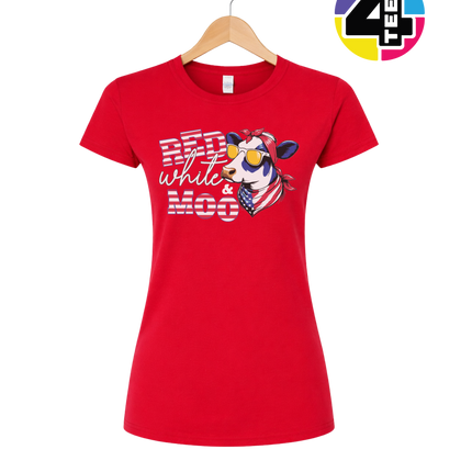 Red, White & Moo Women's Tee