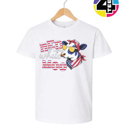 Red, White & Moo Youth Tee
