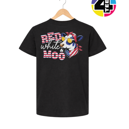 Red, White & Moo Youth Tee