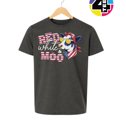 Red, White & Moo Youth Tee