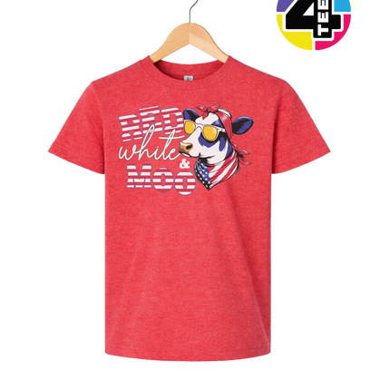 Red, White & Moo Youth Tee