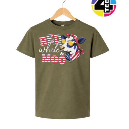 Red, White & Moo Youth Tee