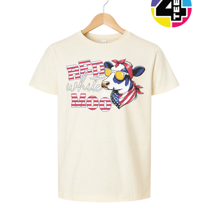Red, White & Moo Youth Tee