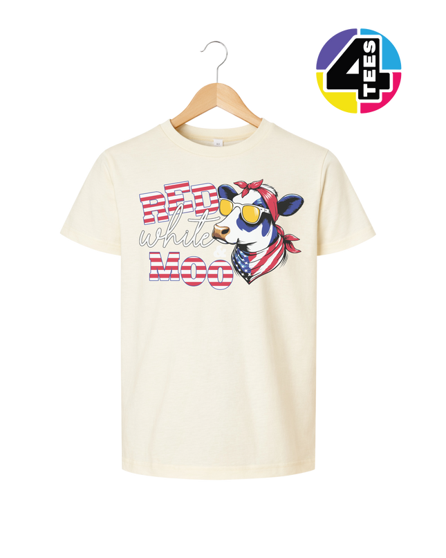 Red, White & Moo Youth Tee