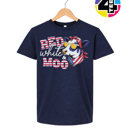 Red, White & Moo Youth Tee