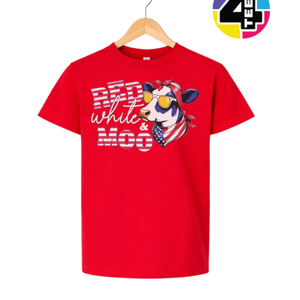 Red, White & Moo Youth Tee