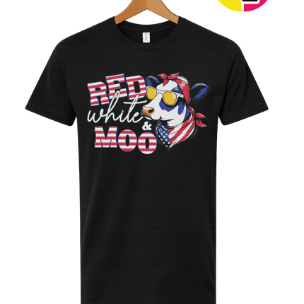 Red, White & Moo Tee