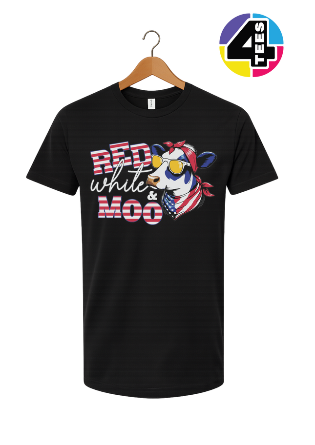 Red, White & Moo Tee