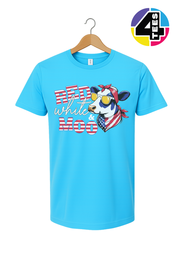 Red, White & Moo Tee