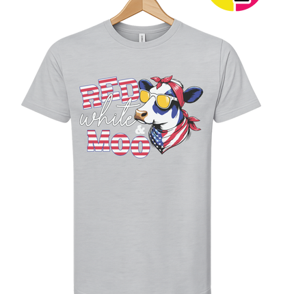 Red, White & Moo Tee