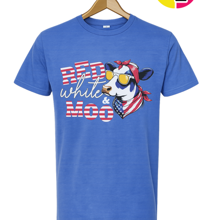 Red, White & Moo Tee