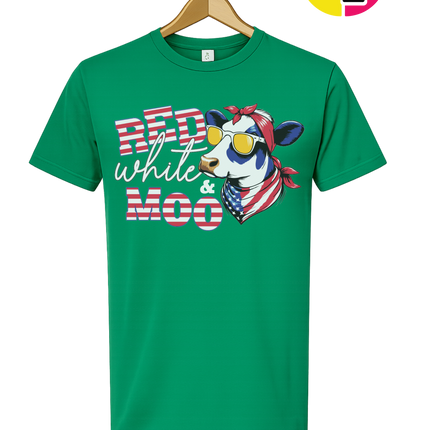 Red, White & Moo Tee