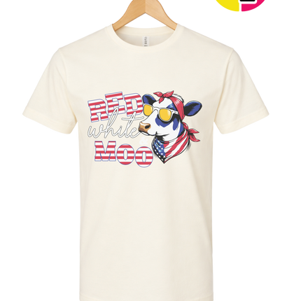 Red, White & Moo Tee
