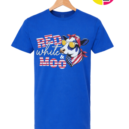Red, White & Moo Tee
