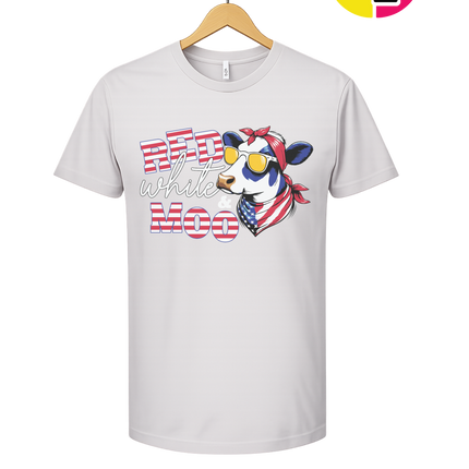 Red, White & Moo Tee