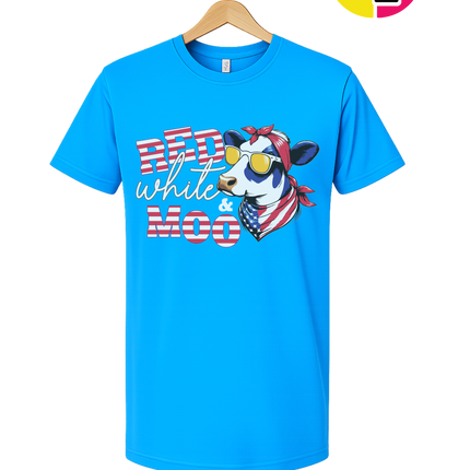 Red, White & Moo Tee