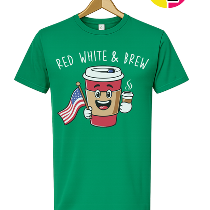 Red White & Brew Tee
