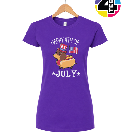 Patriotic Hot Dog Pup Women's Tee