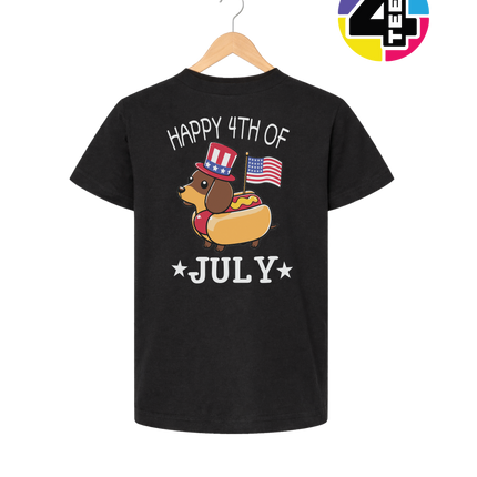 Patriotic Hot Dog Pup Youth Tee