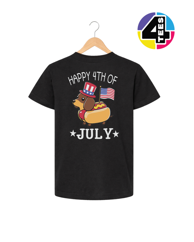 Patriotic Hot Dog Pup Youth Tee