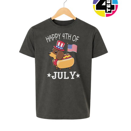 Patriotic Hot Dog Pup Youth Tee