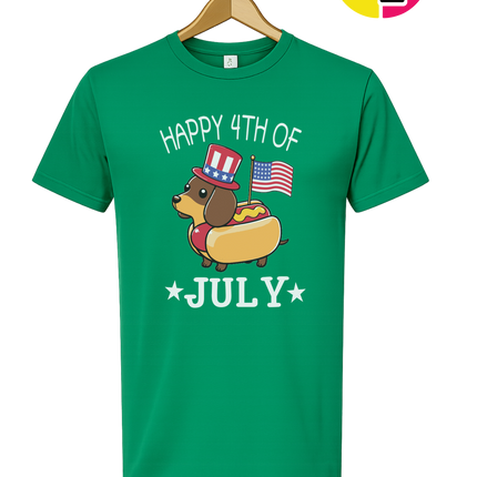 Patriotic Hot Dog Pup Tee