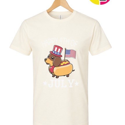 Patriotic Hot Dog Pup Tee