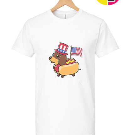 Patriotic Hot Dog Pup Tee