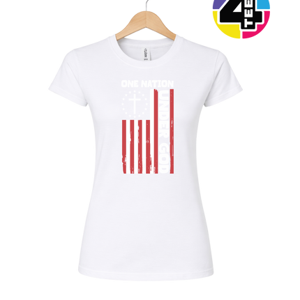 One Nation Under God Flag Women's Tee