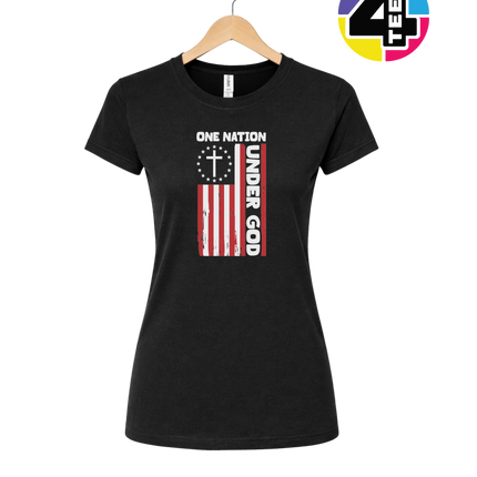 One Nation Under God Flag Women's Tee