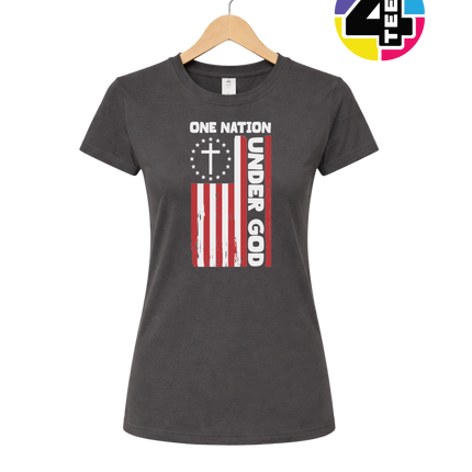 One Nation Under God Flag Women's Tee
