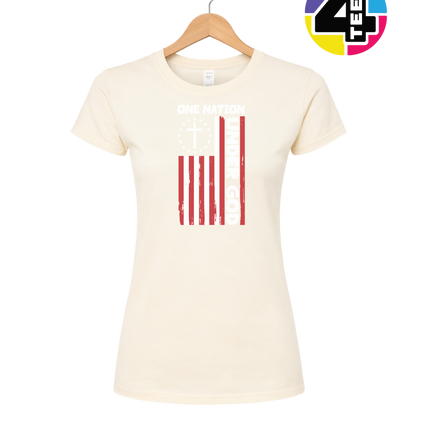 One Nation Under God Flag Women's Tee